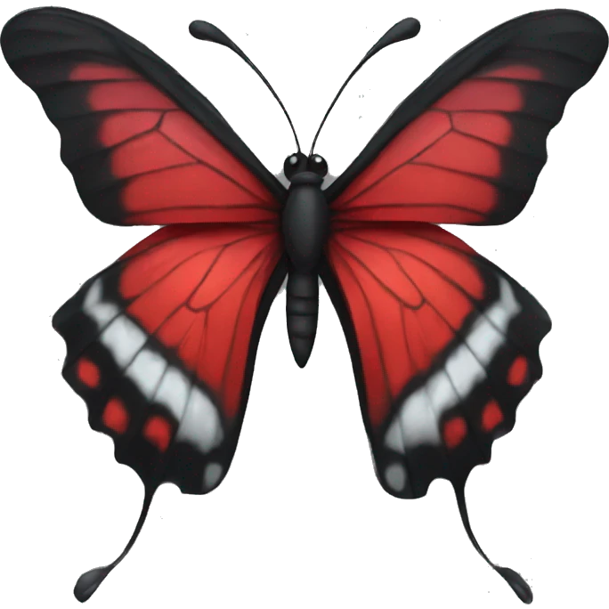 Red butterfly with black wings  emoji
