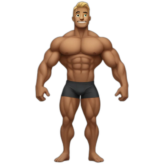 a bodybuilder man emoji