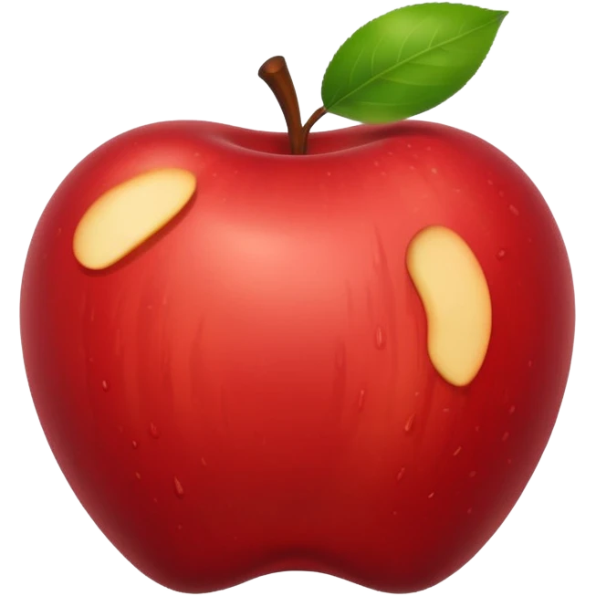 Bruised red apple emoji