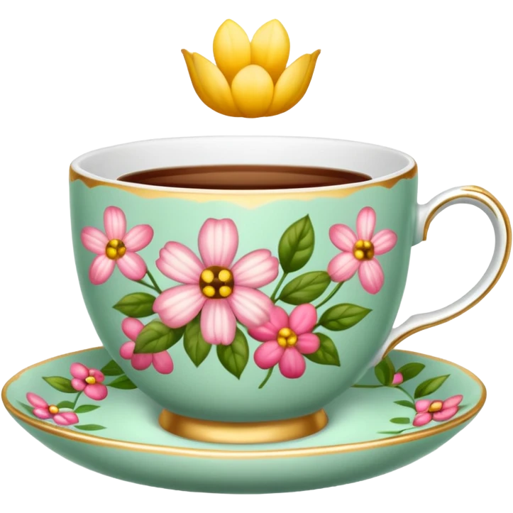 Floral print teacup  emoji