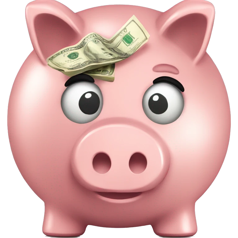 saving money in euros piggy bank emoji