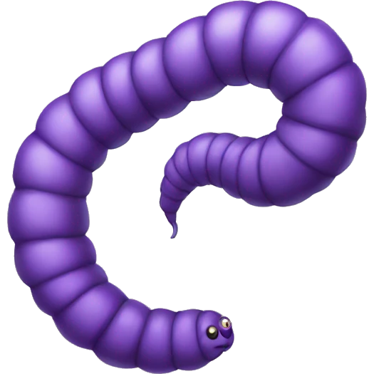 Purple worm emoji