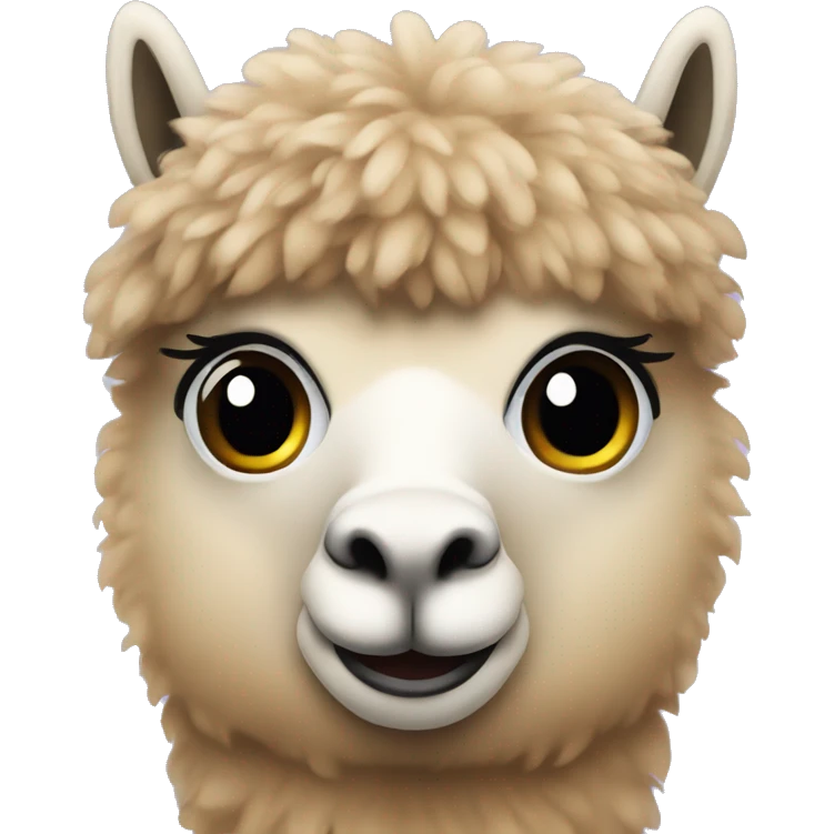 Alpaca with lashes  emoji