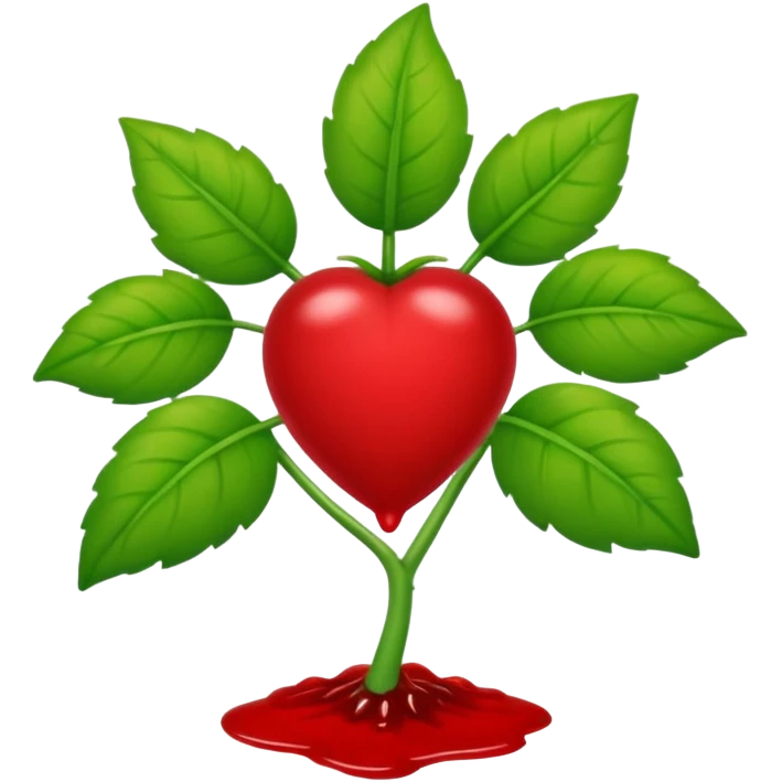  planta carnivora con sangre emoji