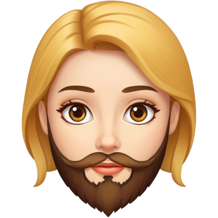 Chica con barba  emoji