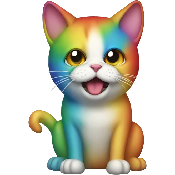 Cat puking rainbow  emoji
