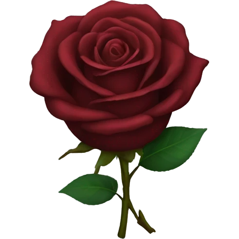 Dark red rose emoji