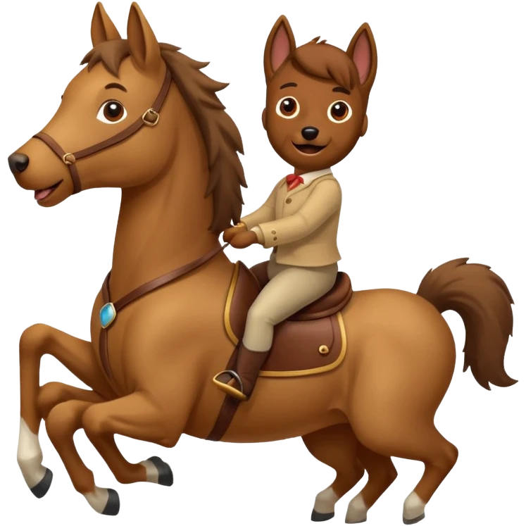Riding dog emoji