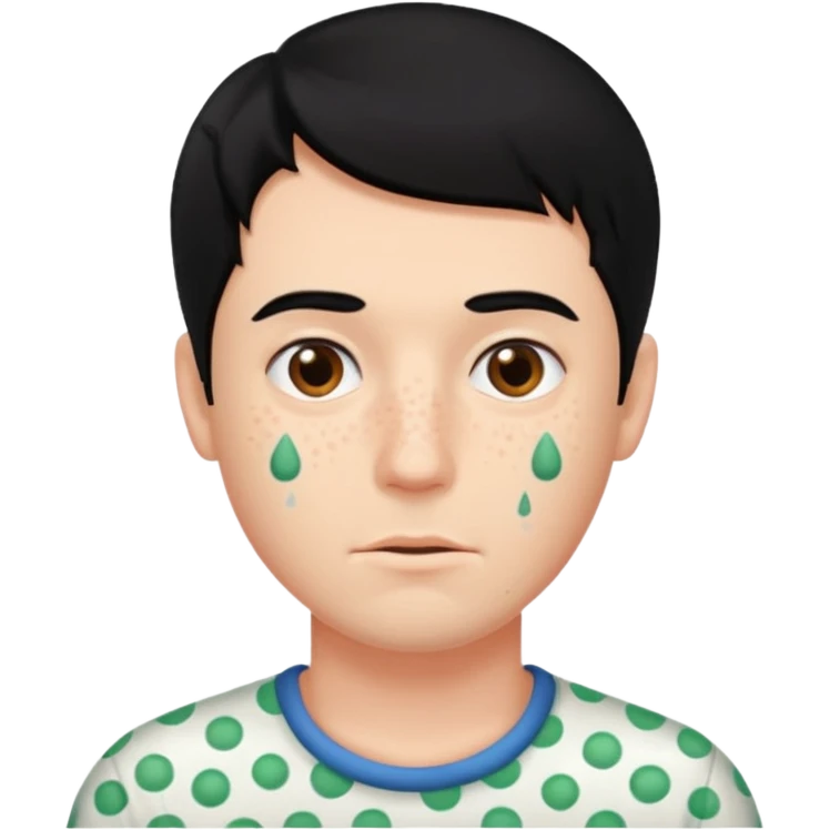 measles black haired man emoji