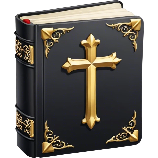 Black gothic Bible emoji