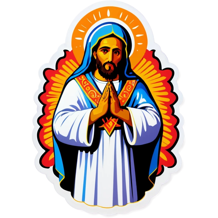 Un santo orando emoji
