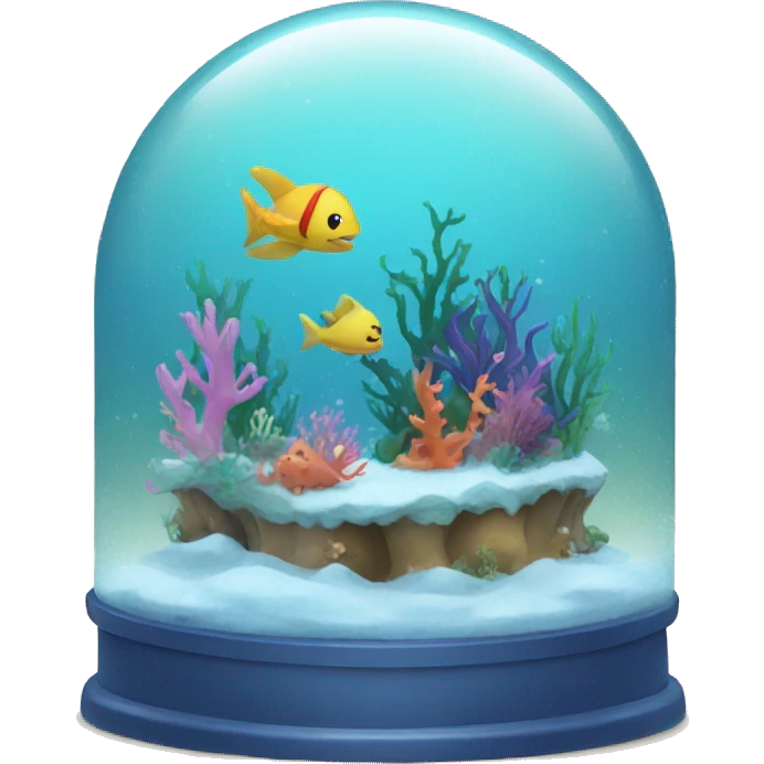 Under the sea snow globe emoji
