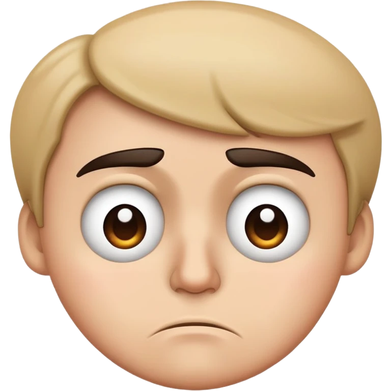 disapproving face with frown and raised eyebrow emoji