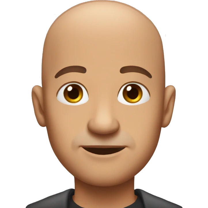 bald man saying have faith emoji
