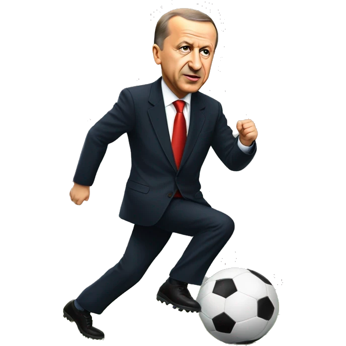 recep tayyip erdoğan playing football emoji