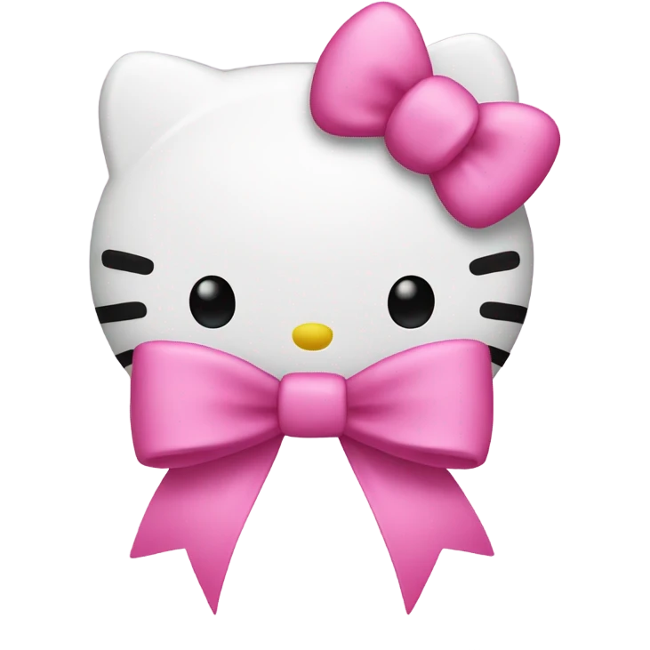 Hello kitty pink bow emoji