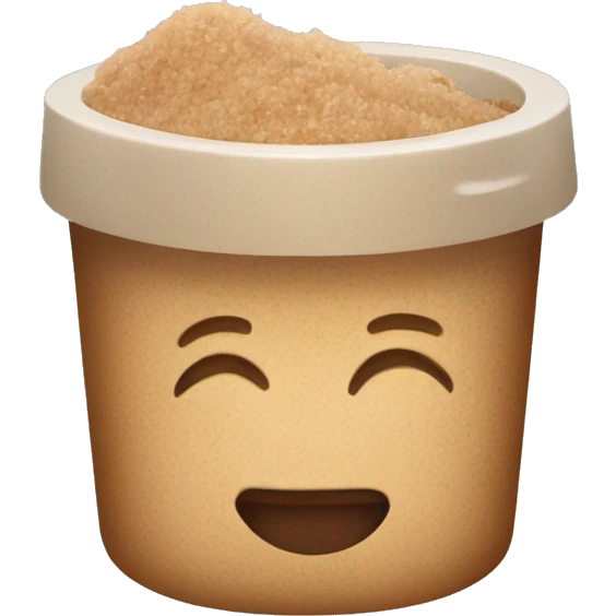 light brown body scrub pot emoji
