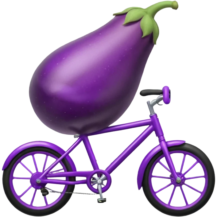 Eggplant on a bike emoji
