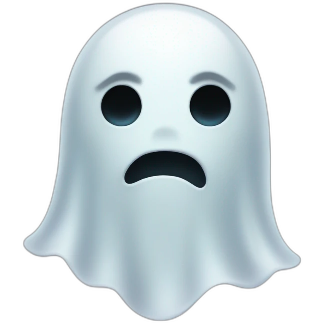 ghost without mouth emoji