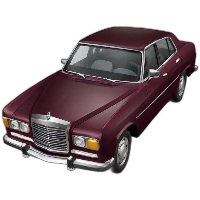 automovil lujoso color vinotinto y negro emoji