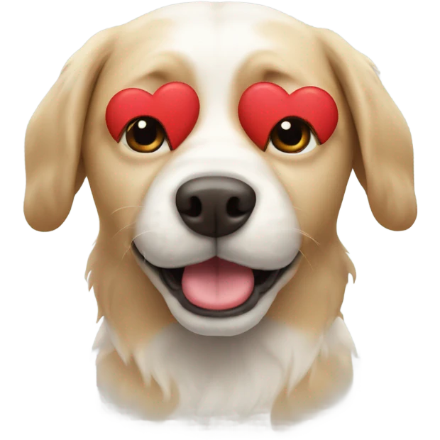 dog with heart emoji