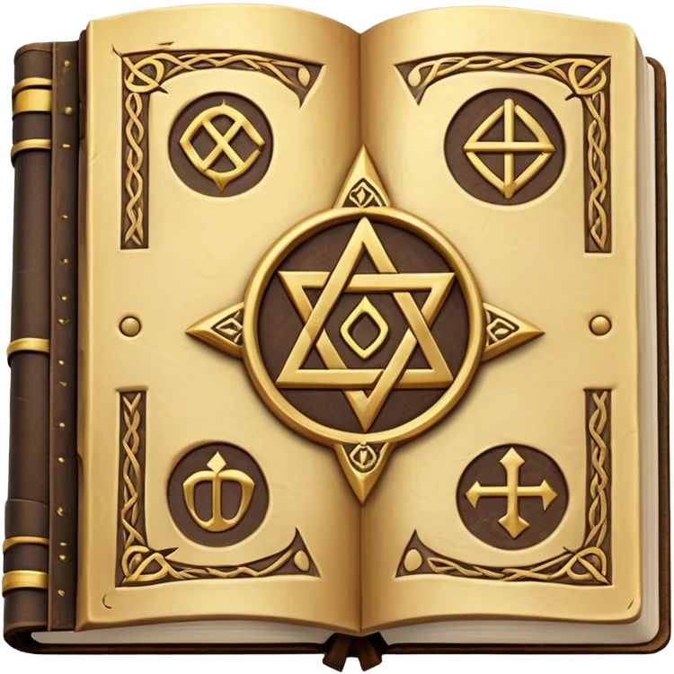 spellbook with runes emoji