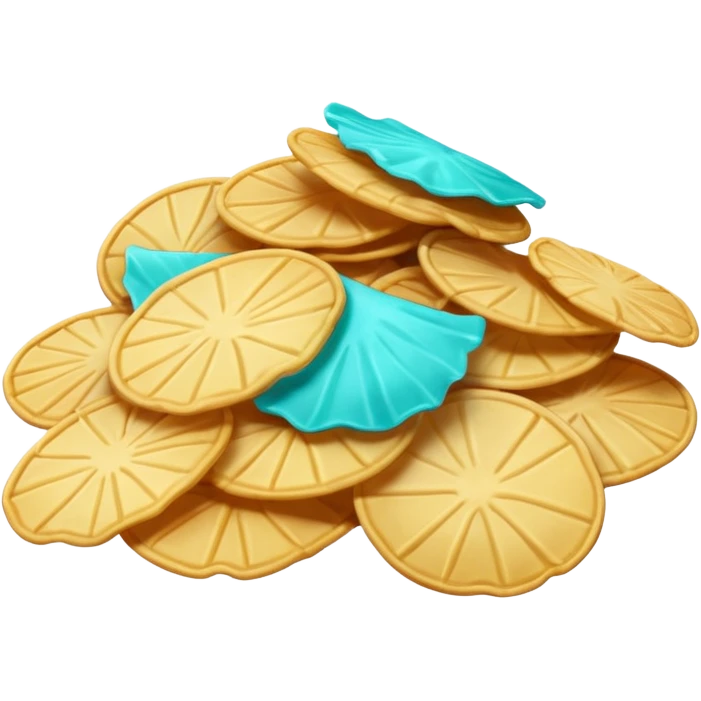 turquoise colored potato chips emoji