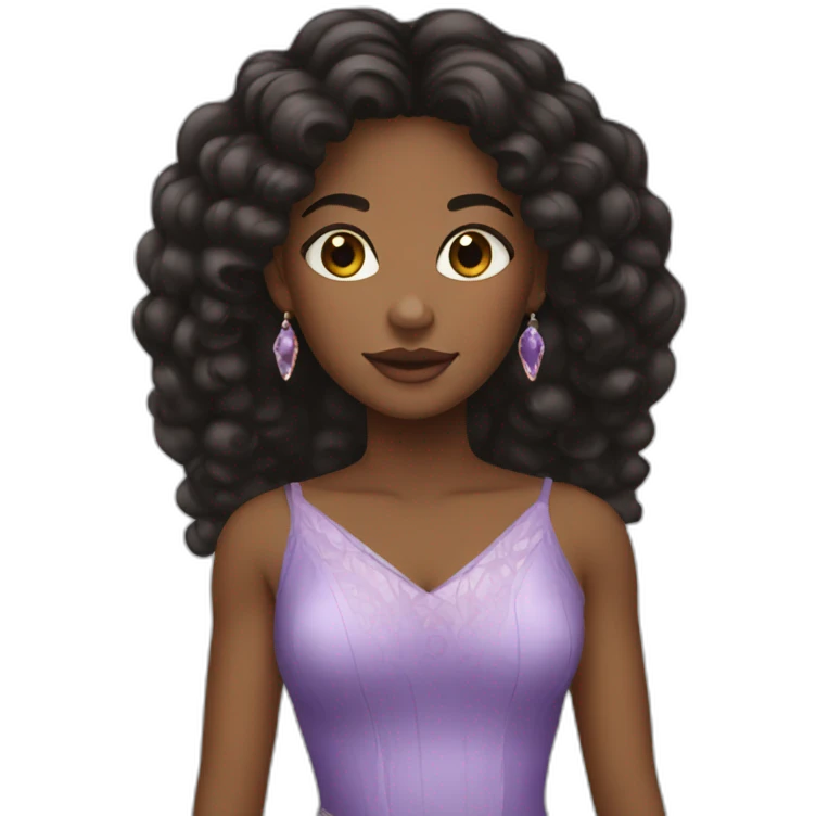 Black women young princess emoji
