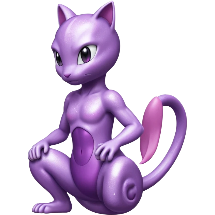 Pokemon legendary glitter purple and pink mewtwo emoji