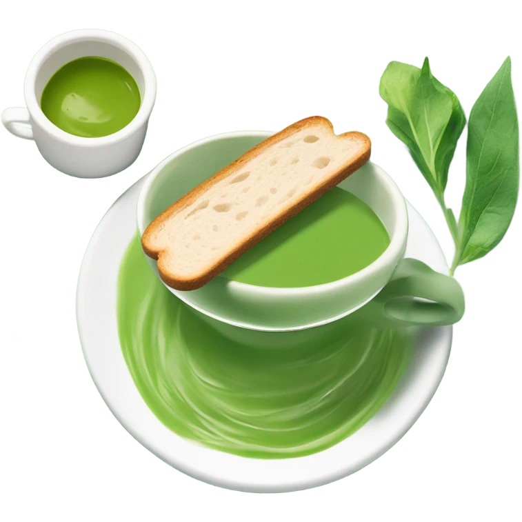 Matcha and sandwich  emoji
