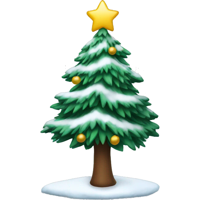 Snowy Christmas tree emoji