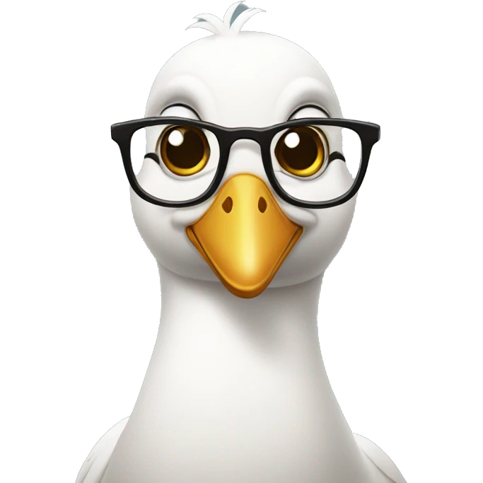 Pato con lentes emoji