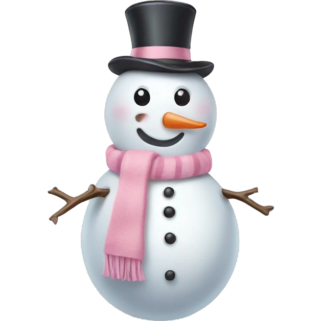 cute light pink snowman emoji
