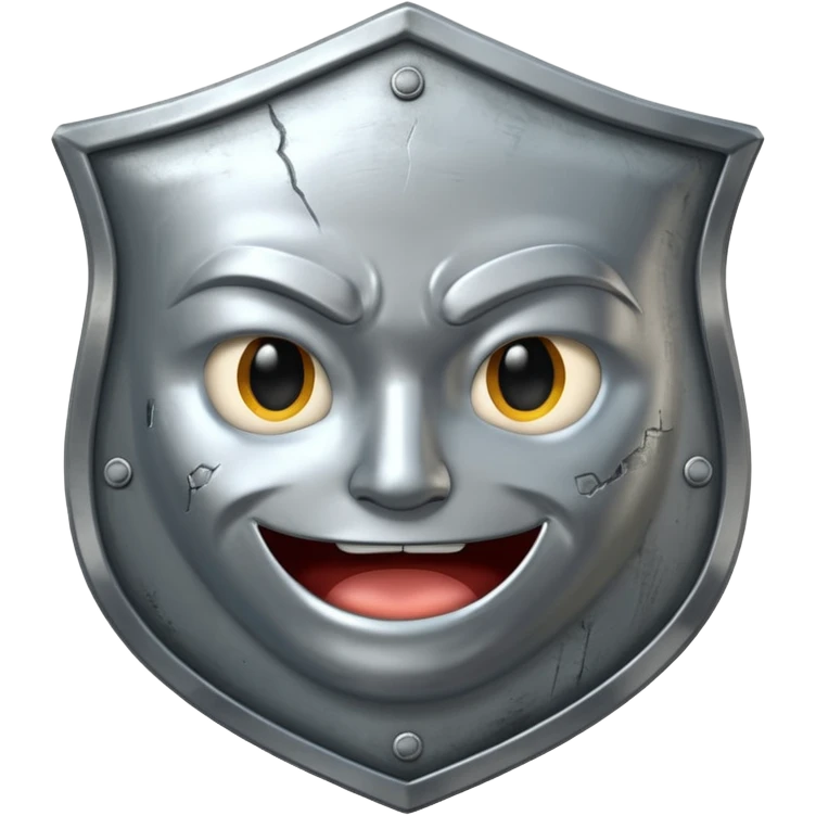 you know the emoji "sadge". i want a shield with that same expression and face :shieldge: like a sad shield emoji