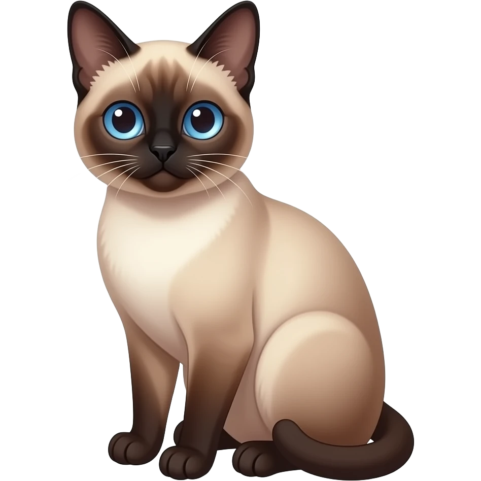 Siamese cat blu eyes emoji
