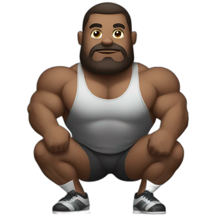 Weightlifter with a bare bell emoji