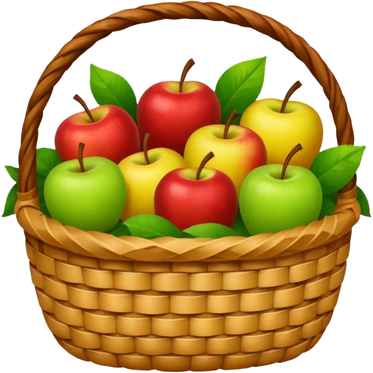 cozy basket of apples after apple picking @ghibli emoji