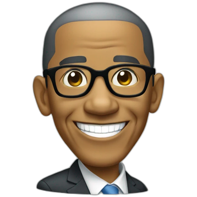 barack obama with glasses smiling emoji