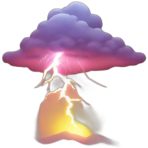 lightning bolt sunset radioactive emoji