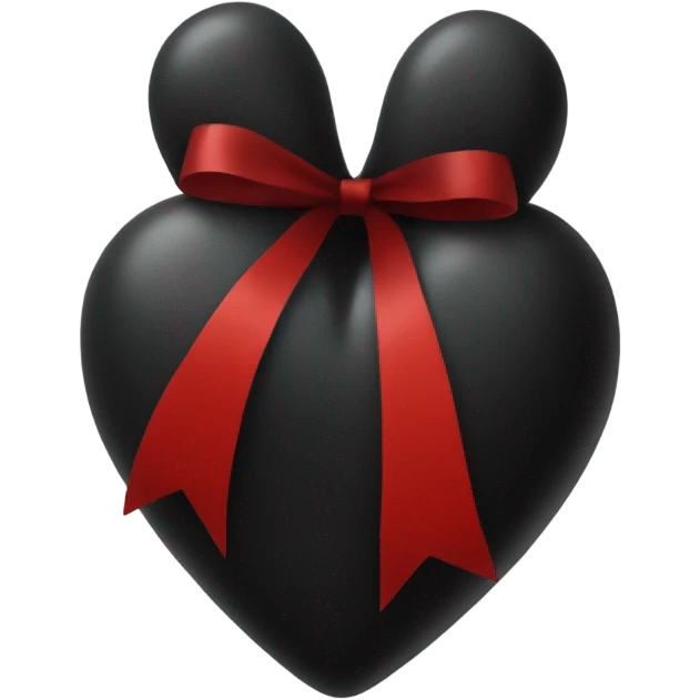 Black heart wrapped in red bow emoji