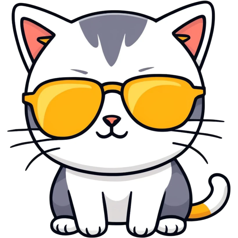 Cat with sunglasses emoji