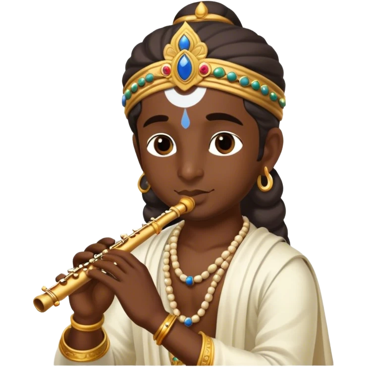 lord krishna playing flute emoji