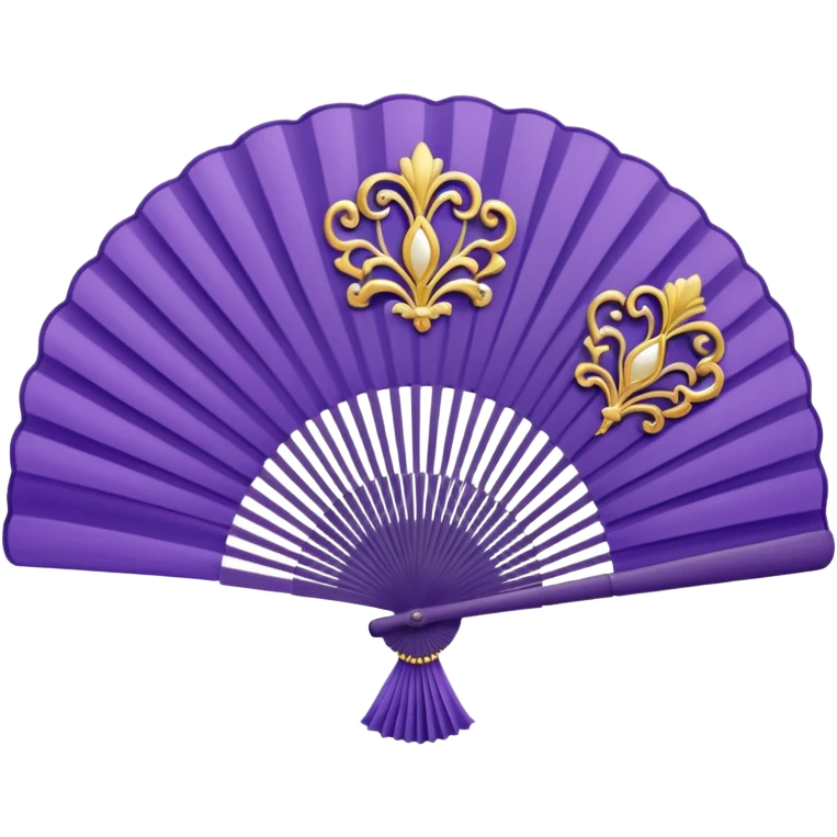purple had fan with pleats emoji
