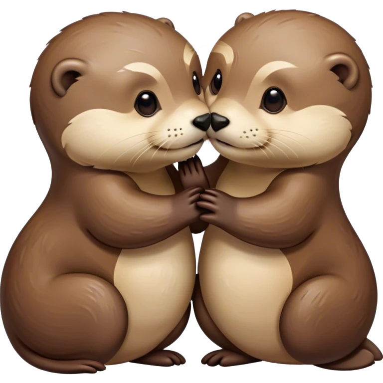 2 otters kissing  emoji