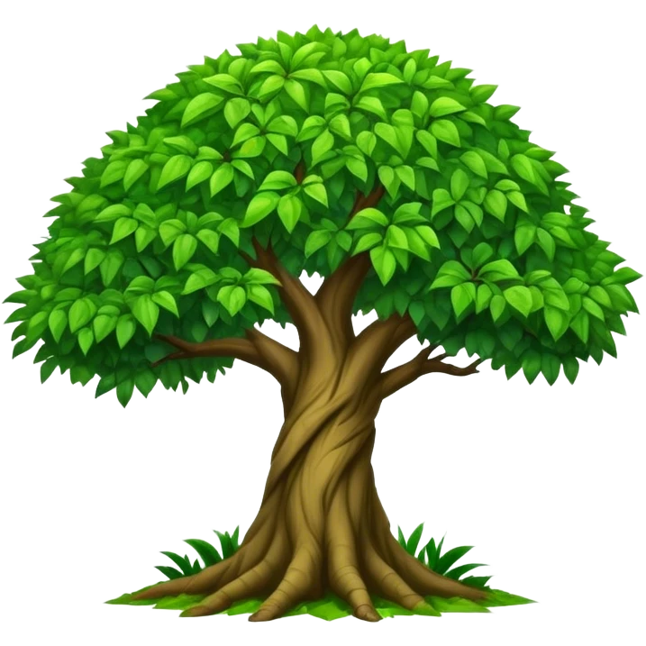 green tree in the wild Africa, like the plants in Lion King emoji