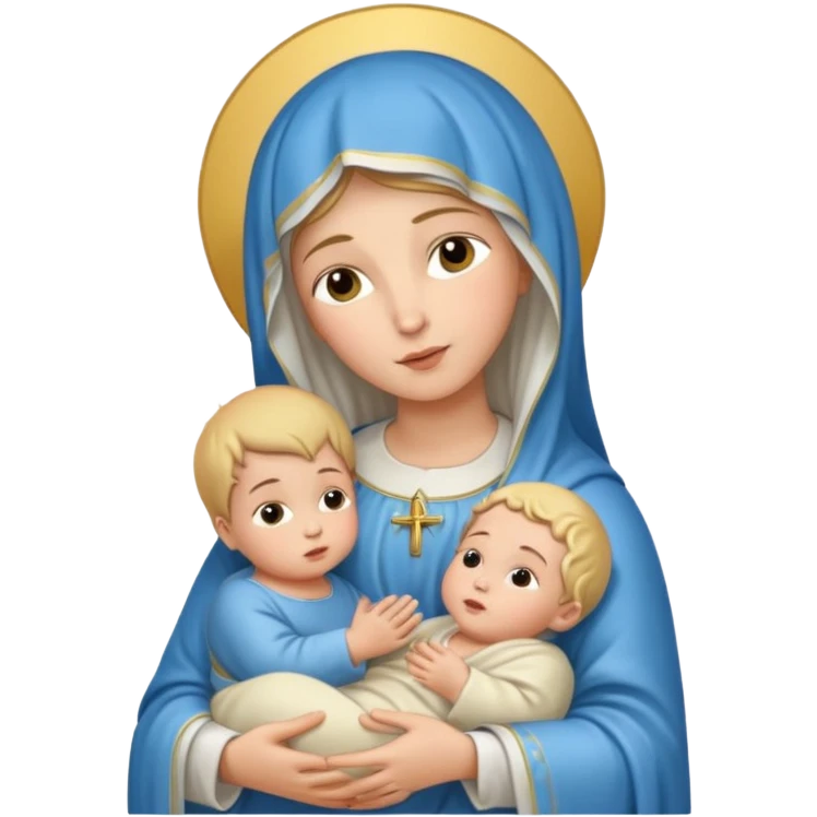 Virgen María con niño Jesús emoji