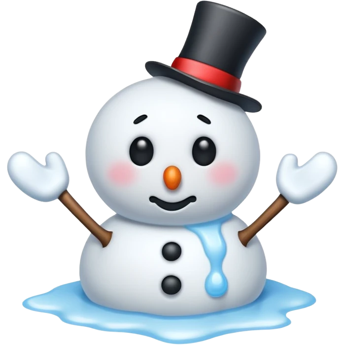 melting snowman emoji