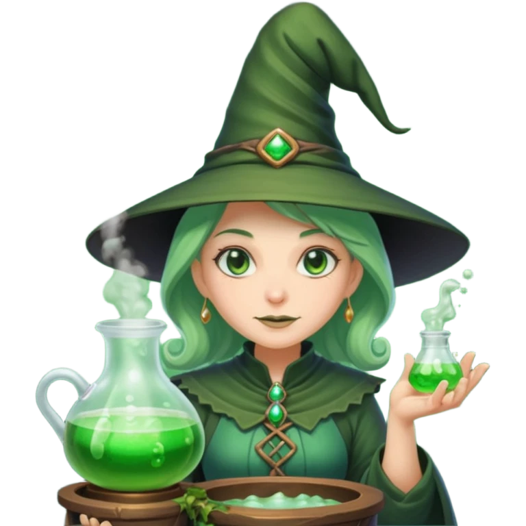 green witch cooking potion emoji