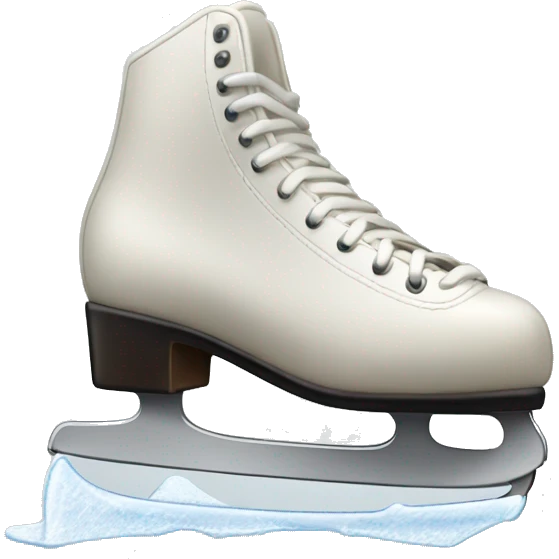 Ice skate with lines showing they’re falling emoji