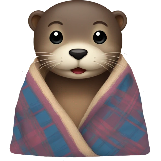 otter cozy in blanket emoji